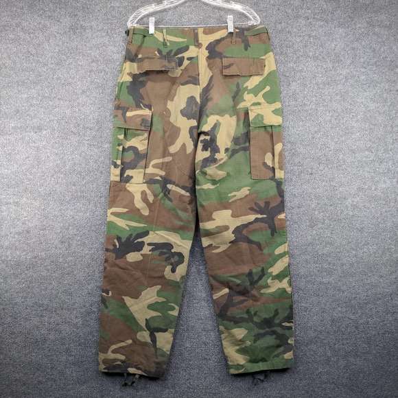 Vanguard Mens Camo Cargo Pants Camo Green Brown Size M Pockets - Picture 3 of 11
